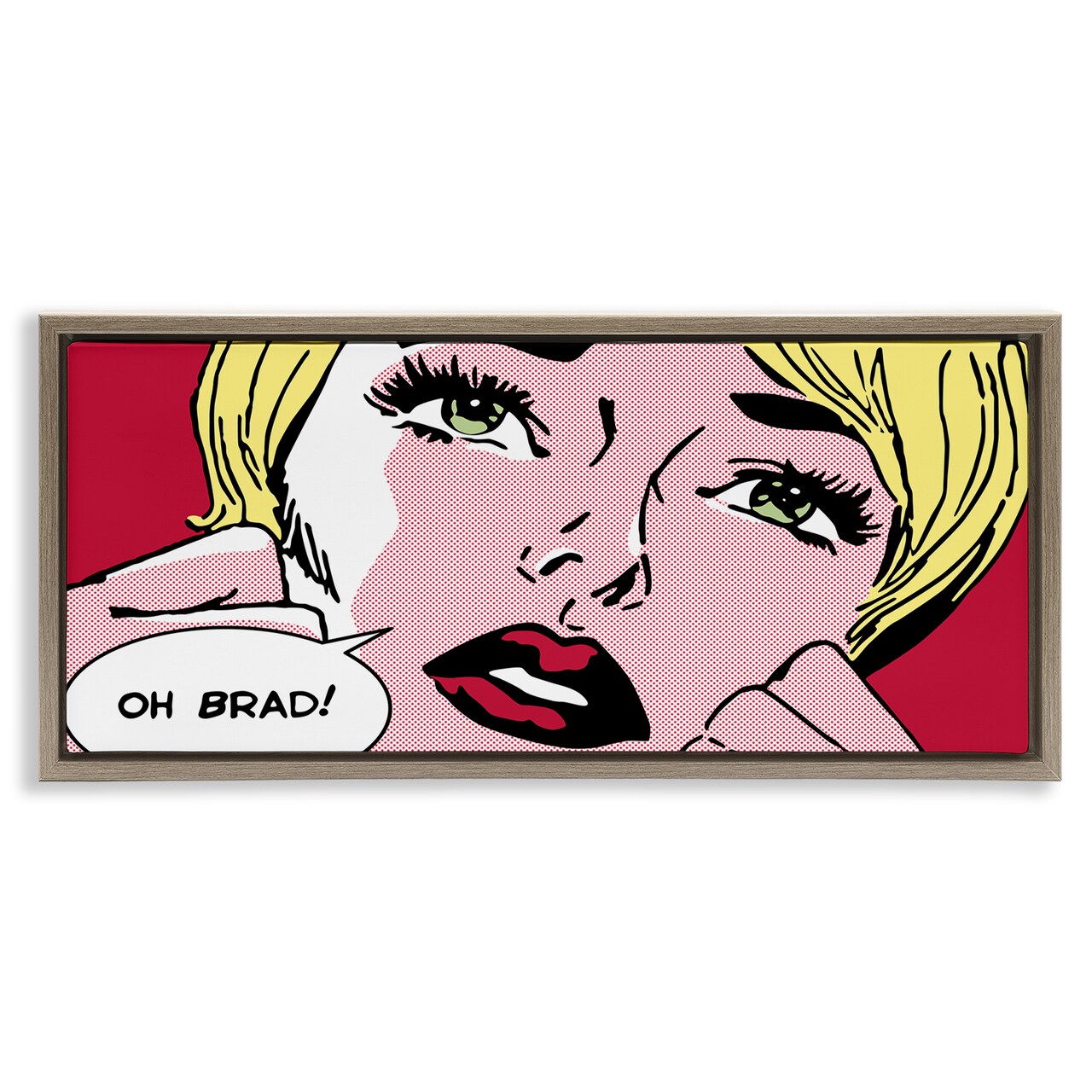 Stupell Industries Iconic Pop Comic Woman Floating Frame Design by Sheila B.